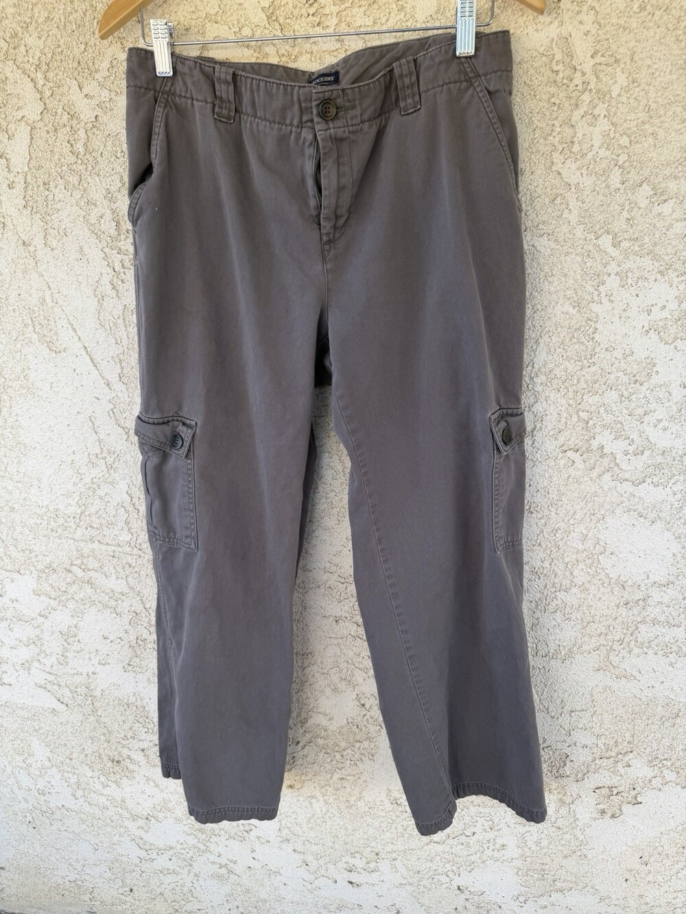 Dockers Pant Women's 10 BrownCotton Cargo Straight Baggy Workwear Utility Hiking